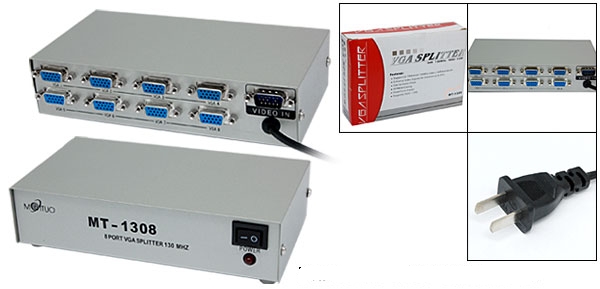 8 Port VGA Splitter 130MHz - Click Image to Close